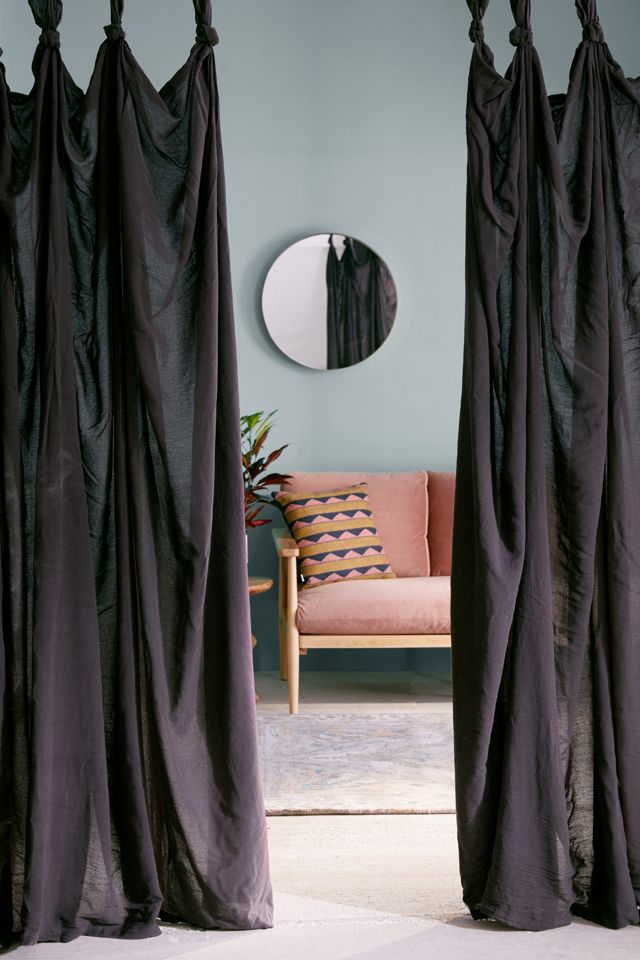 UrbanOutfitters♡新品コットンカーテン２枚 Knotted Cotton Window Curtain | Urban Outfitters