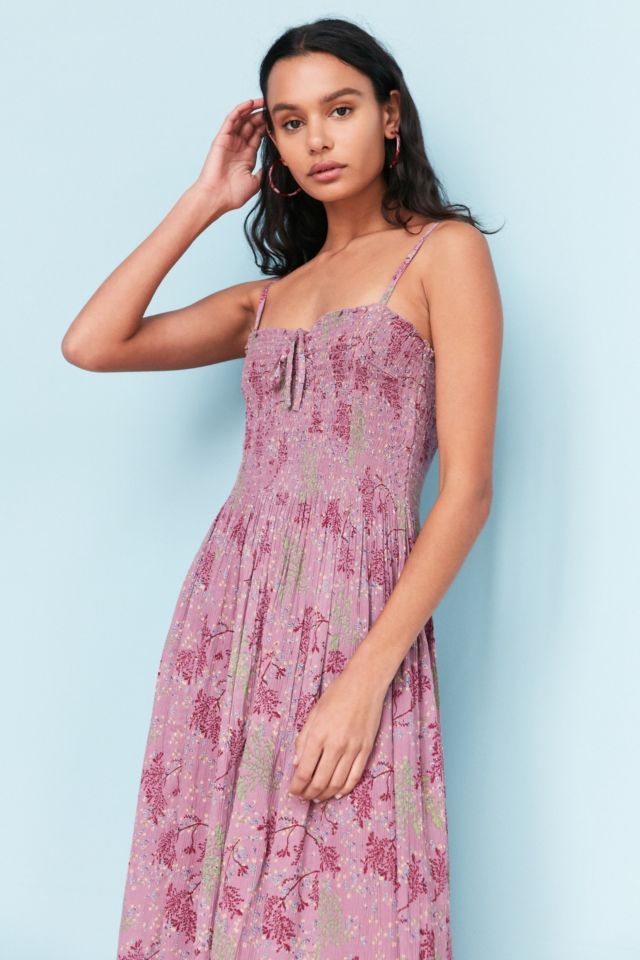 Kimchi Blue Gauzy Smocked Midi Dress #1