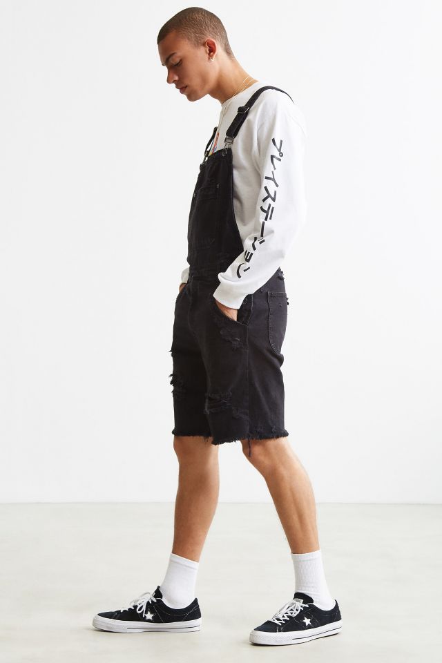 BDG Destructed Denim Overall Short #2