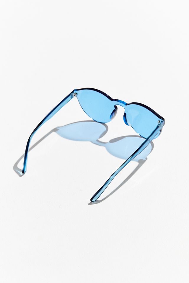 Translucent Monocut Round Sunglasses #2