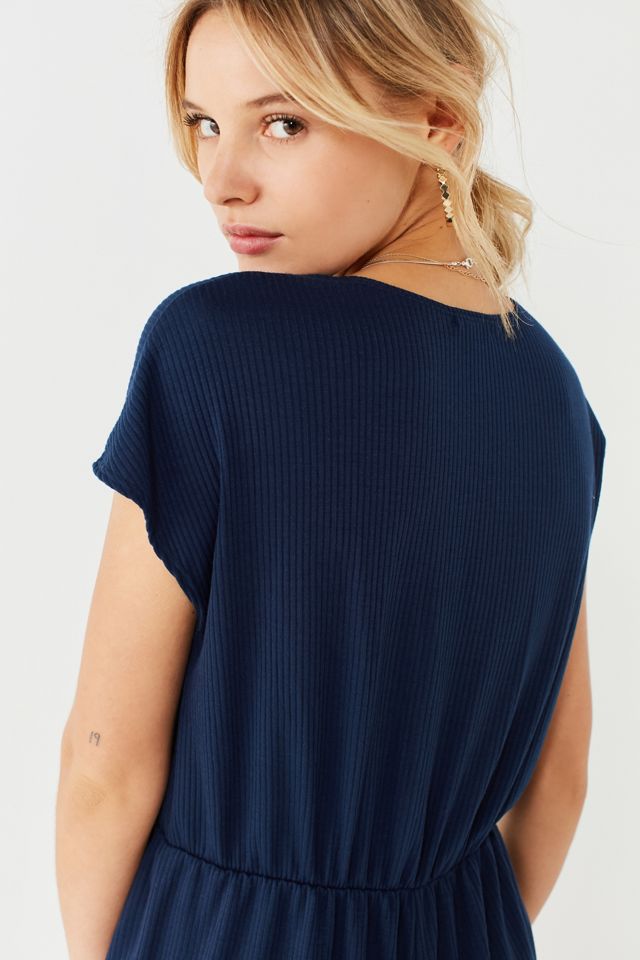 Kimchi Blue Ribbed Surplice Romper #1
