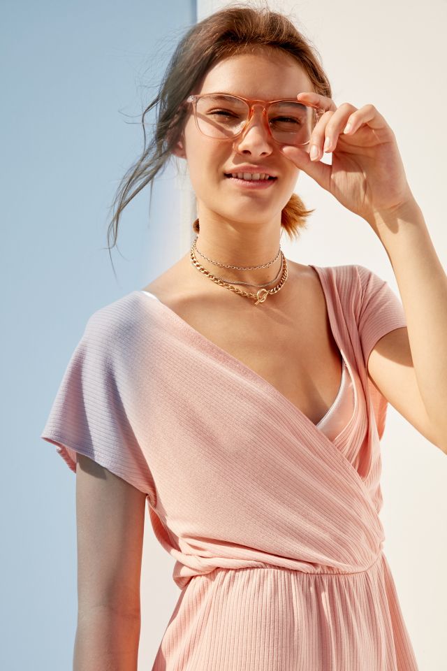 Barboteuse Surplis Côtelée Rose Kimchi Blue #3