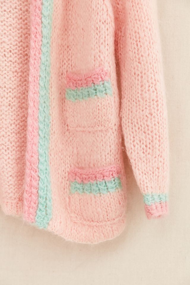 Vintage Pink Textured Cardigan | Urban Outfitters Canada