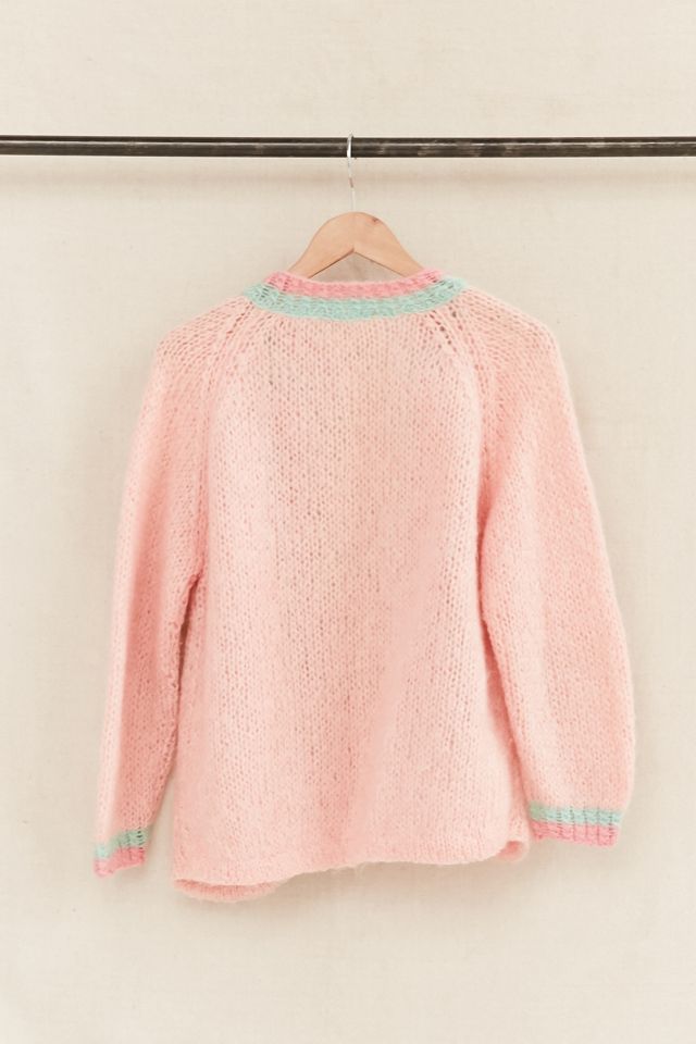Vintage Pink Textured Cardigan | Urban Outfitters Canada