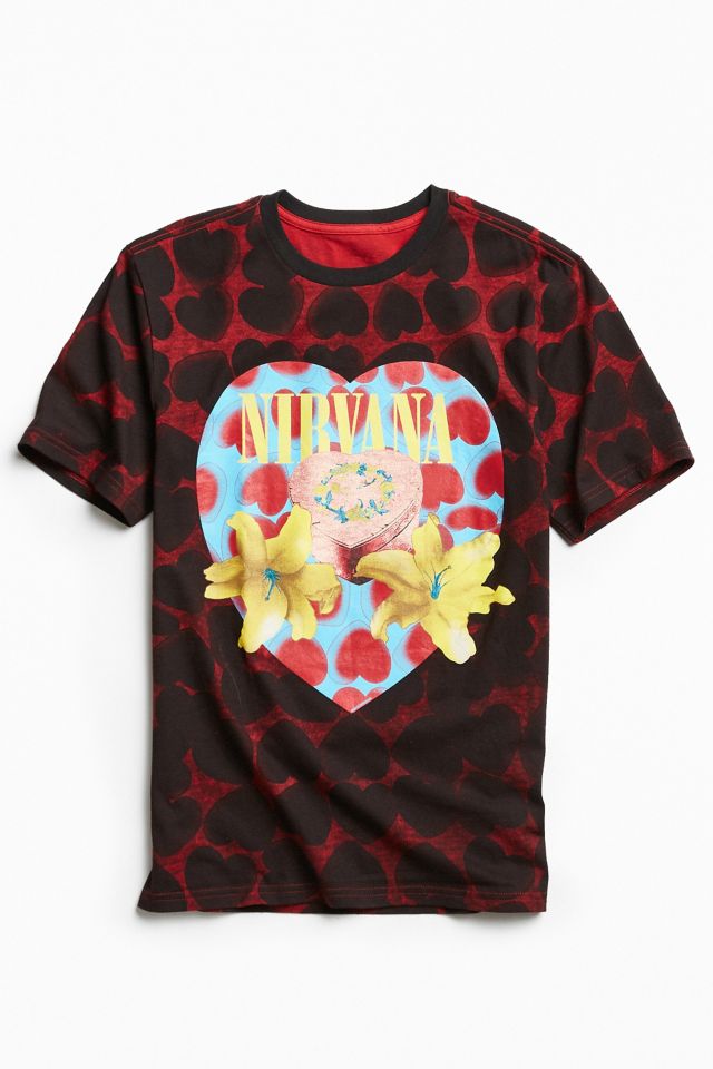 Nirvana Heart-Shaped Box All Over Tee