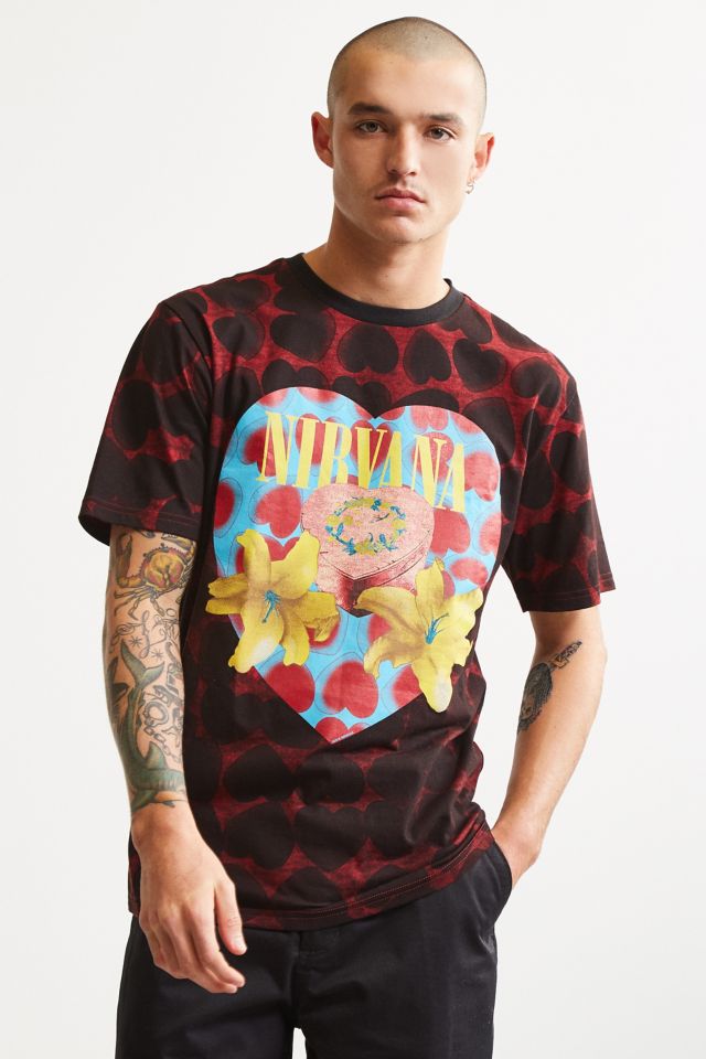 Nirvana Heart-Shaped Box All Over Tee #2