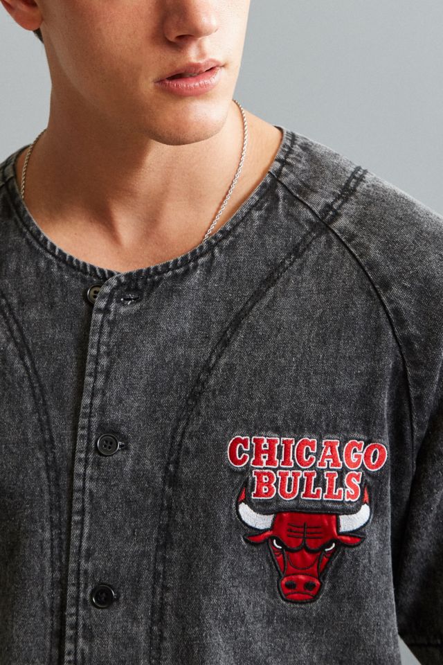 Starter Black Label + UO NBA Chicago Bulls Denim Baseball Shirt #2