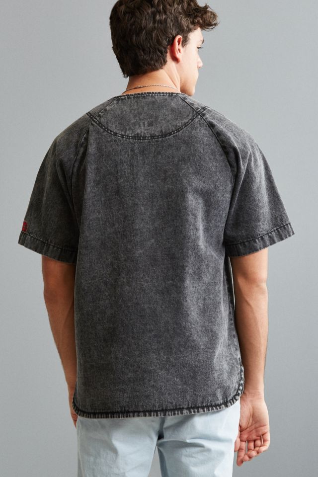 Starter Black Label + UO NBA Chicago Bulls Denim Baseball Shirt #4
