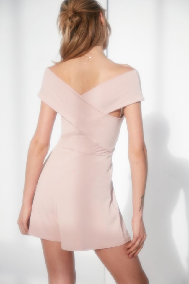 Silence + Noise Off-The-Shoulder Cross-Front Romper #3