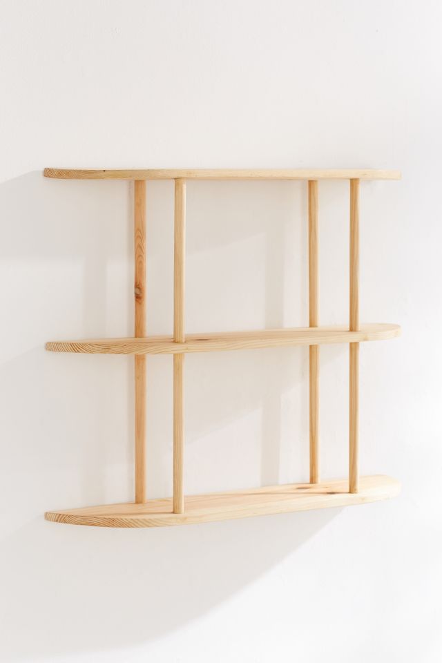 Louie Tri-Tiered Wooden Wall Shelf #2