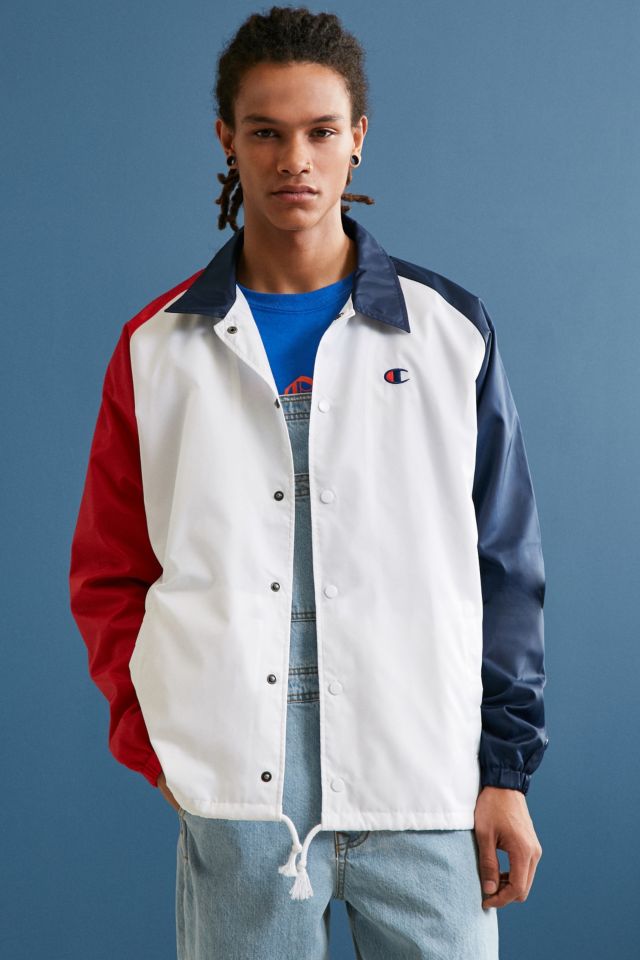 White champion clearance coach jacket