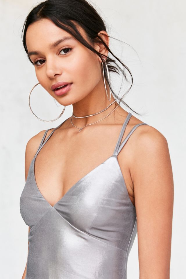 Rare London Metallic Strappy Slip Dress #4