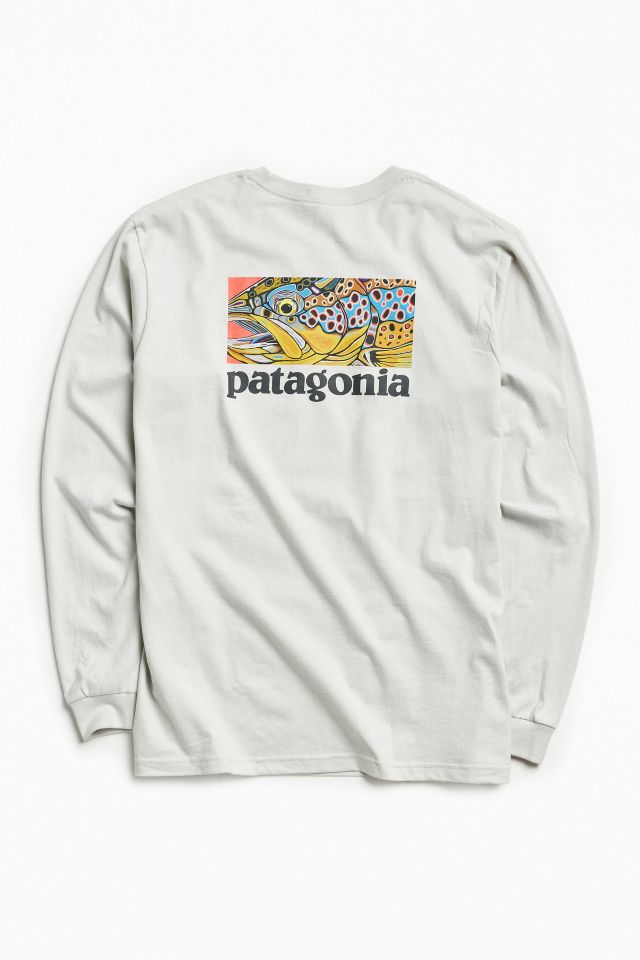 patagonia long sleeve trout graphic teethe