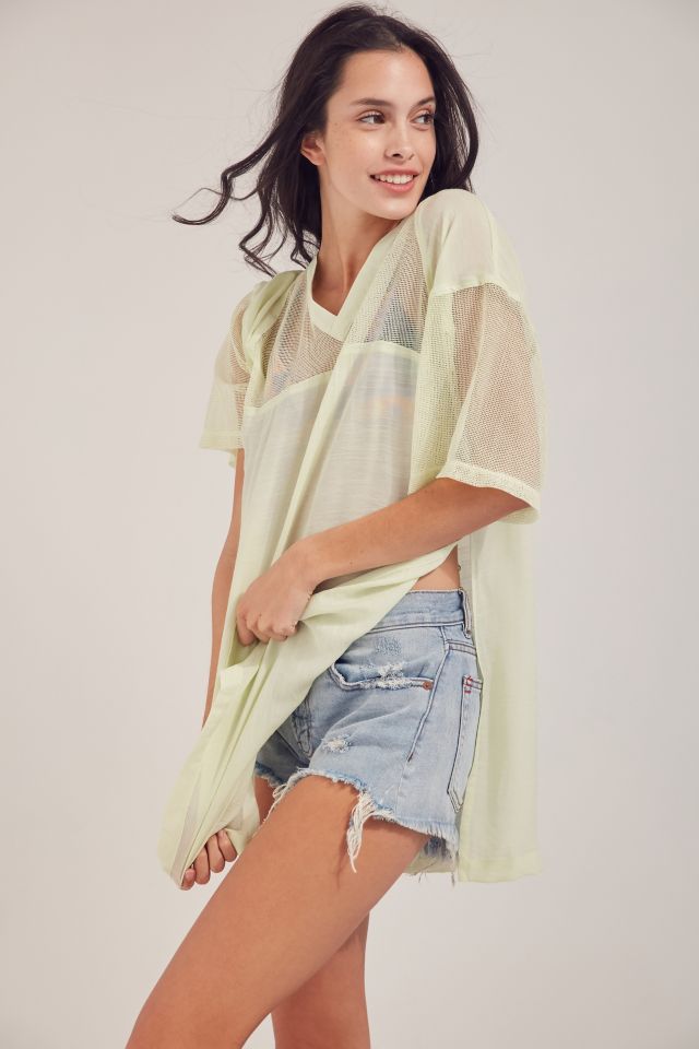 Silence + Noise Sheer Sport Jersey Top #3