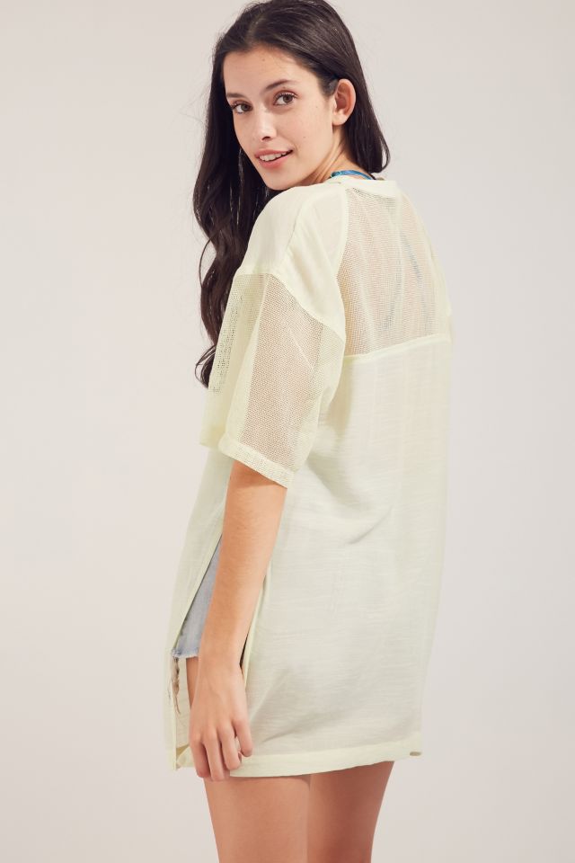 Silence + Noise Sheer Sport Jersey Top #4