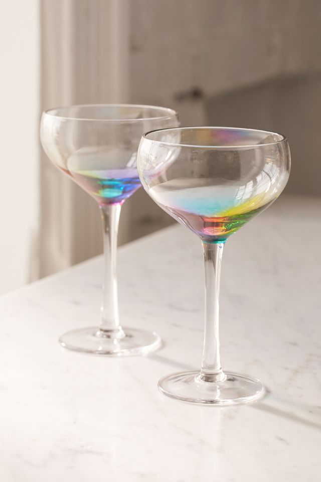 Rainbow Coupe Glass - Set Of 2 #1