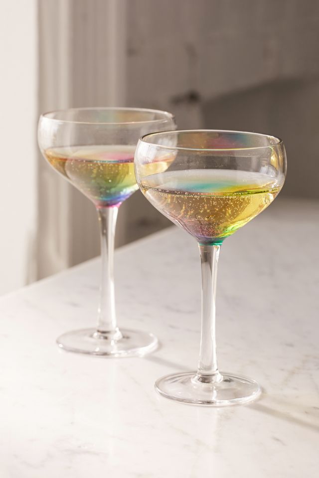 Rainbow Coupe Glass - Set Of 2 #2