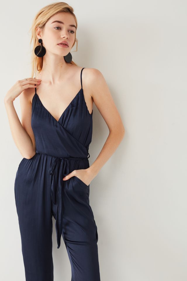 Bardot Paloma Satin Surplice Jumpsuit #1