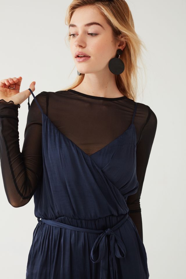Bardot Paloma Satin Surplice Jumpsuit #5
