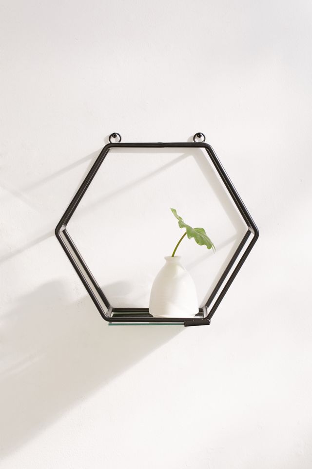 Arabella Hexagon Mirror Shelf #1