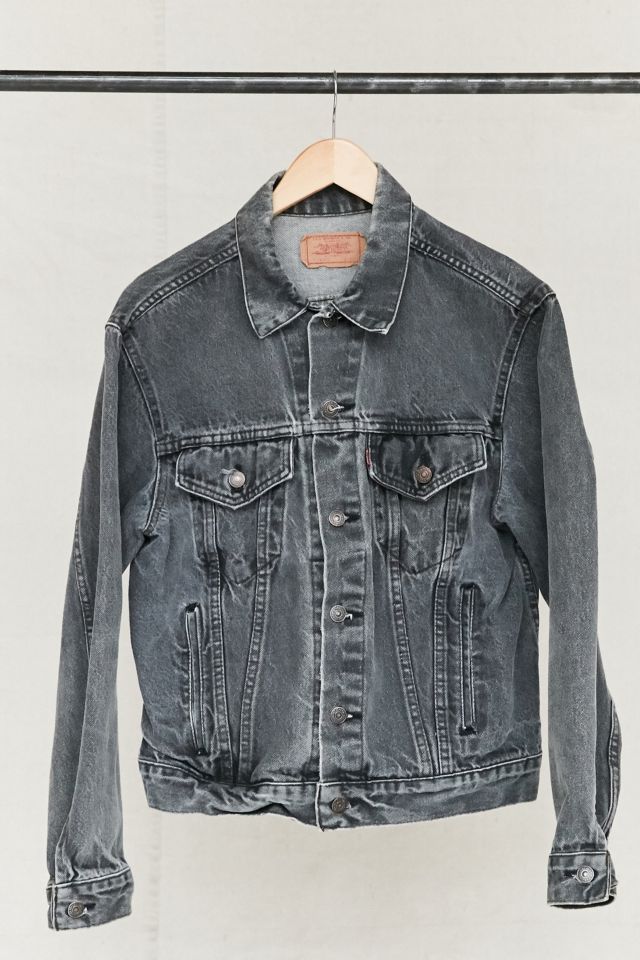 Levi's washed deals black denim jacket