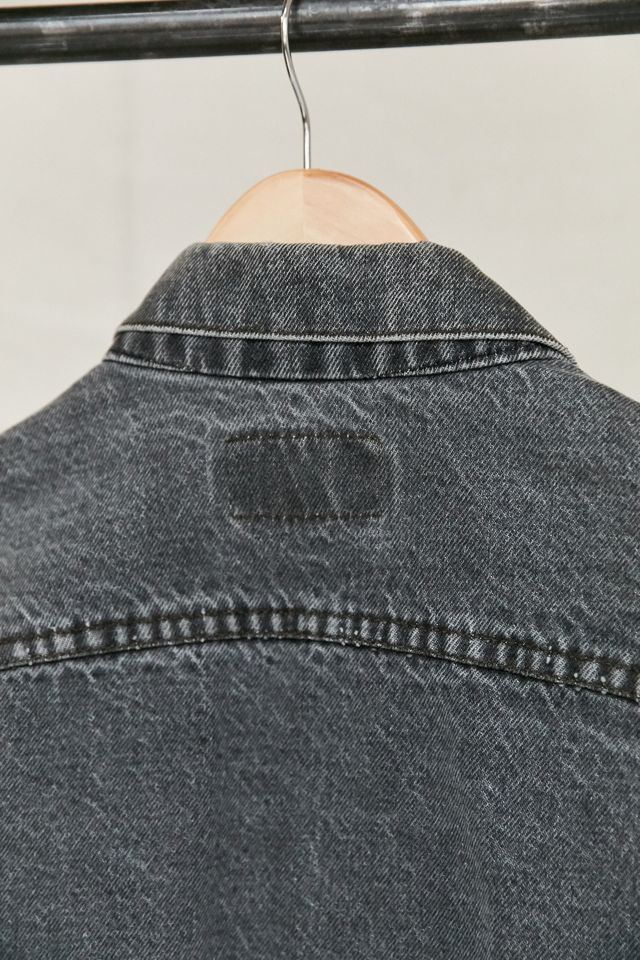 Vintage Levi's Washed Black Denim Trucker Jacket #2
