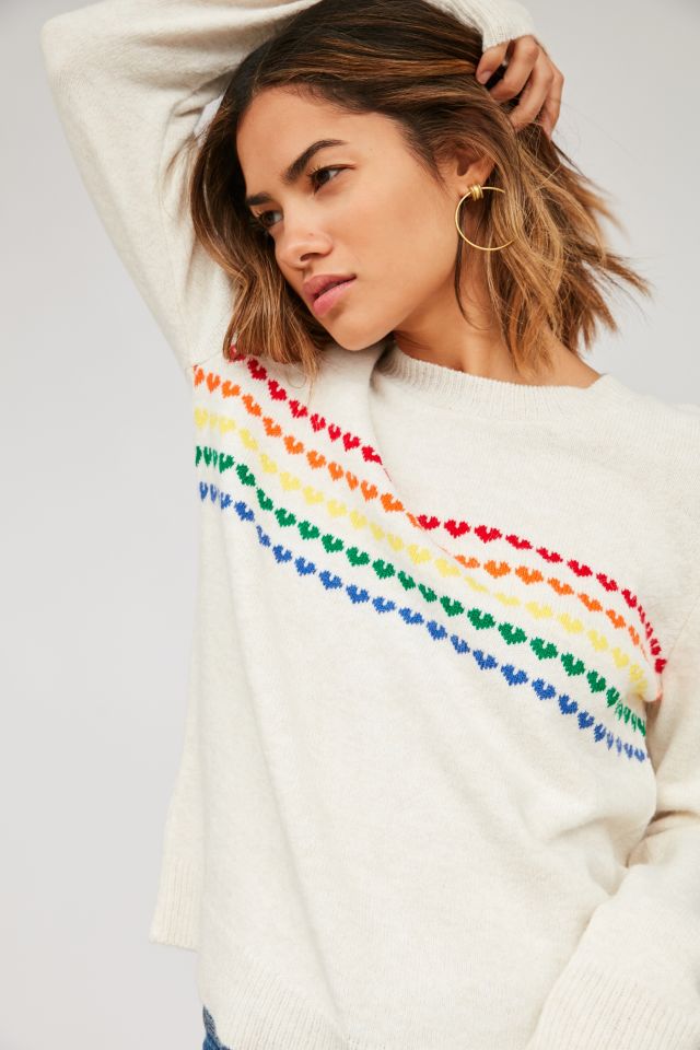 Cooperative Rainbow Hearts Sweater #5