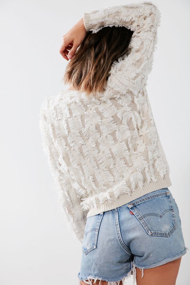 Kimchi Blue Fringe Pullover Sweater #1