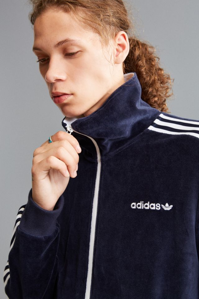 Adidas beckenbauer velour outlet track jacket