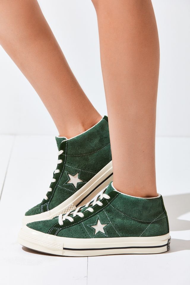 Converse one star '74 mid vintage suede on sale green