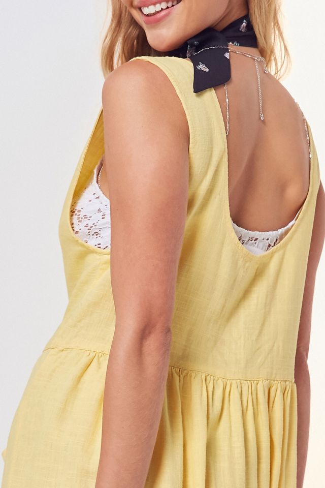 Cooperative Oversized Linen Babydoll Dress #5