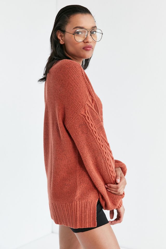 BDG Cable Knit Balloon Sleeve Sweater #3