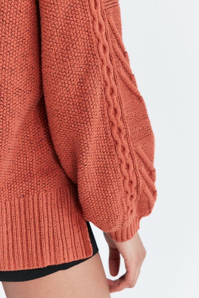 BDG Cable Knit Balloon Sleeve Sweater #4