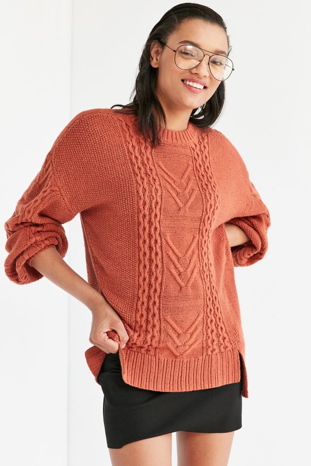 BDG Cable Knit Balloon Sleeve Sweater #5