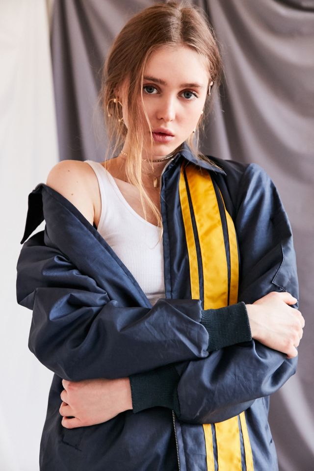 Vintage Faux Fur Lined Moto Windbreaker Jacket #2