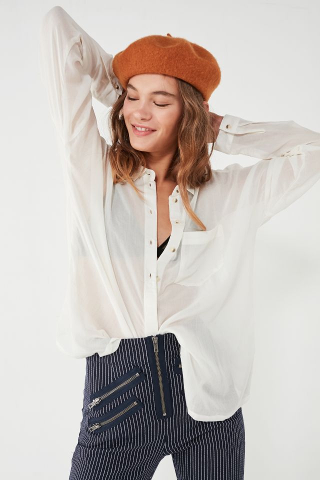 BDG Striped Twill Button-Down Shirt #4