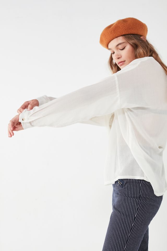 BDG Striped Twill Button-Down Shirt #5
