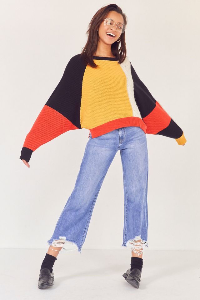 Color block on sale sweater urban outfitters