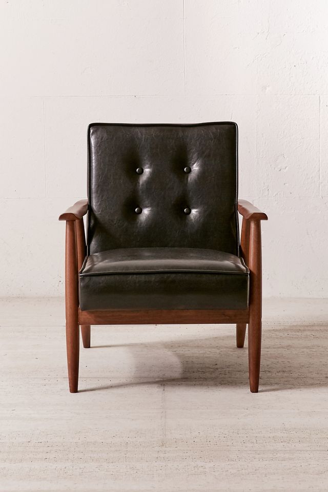 Joaquin Faux Leather Arm Chair #1