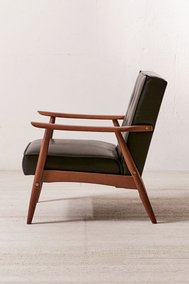 Joaquin Faux Leather Arm Chair #3