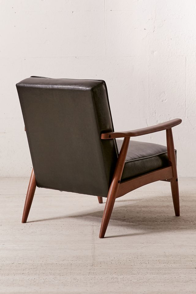 Joaquin Faux Leather Arm Chair #4