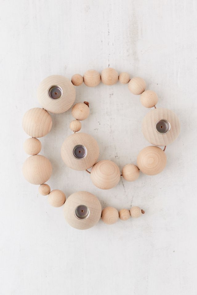 ferm LIVING Wood Bead Taper Holder #3