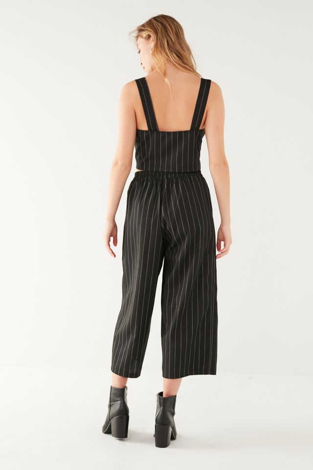Lucca Couture White Stripe High-Rise Two-Piece Set #1