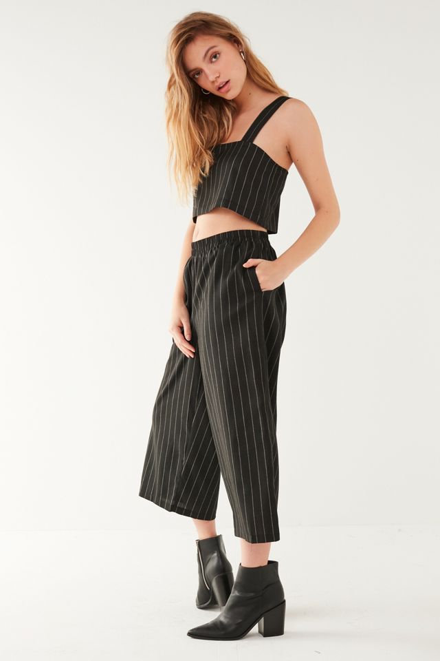 Lucca Couture White Stripe High-Rise Two-Piece Set #3