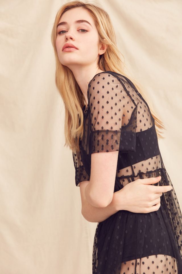 Urban Renewal Remade Sheer Mesh Midi Dress #1