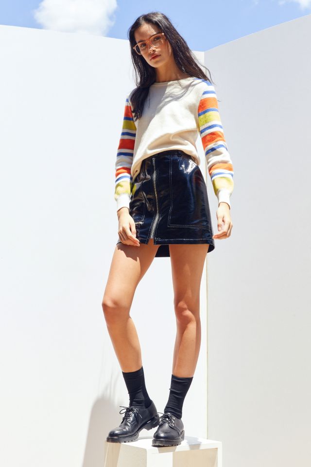 Silence + Noise Striped Sleeve Sweater #2