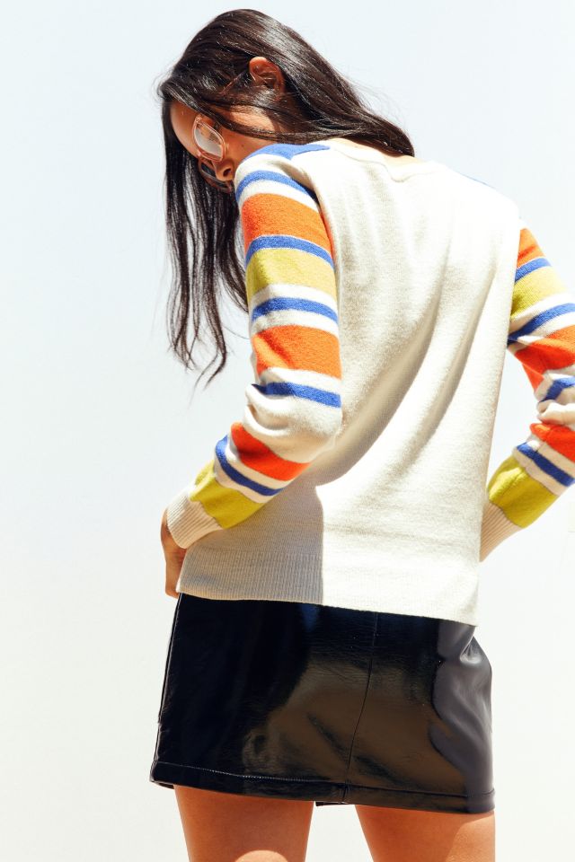 Silence + Noise Striped Sleeve Sweater #3