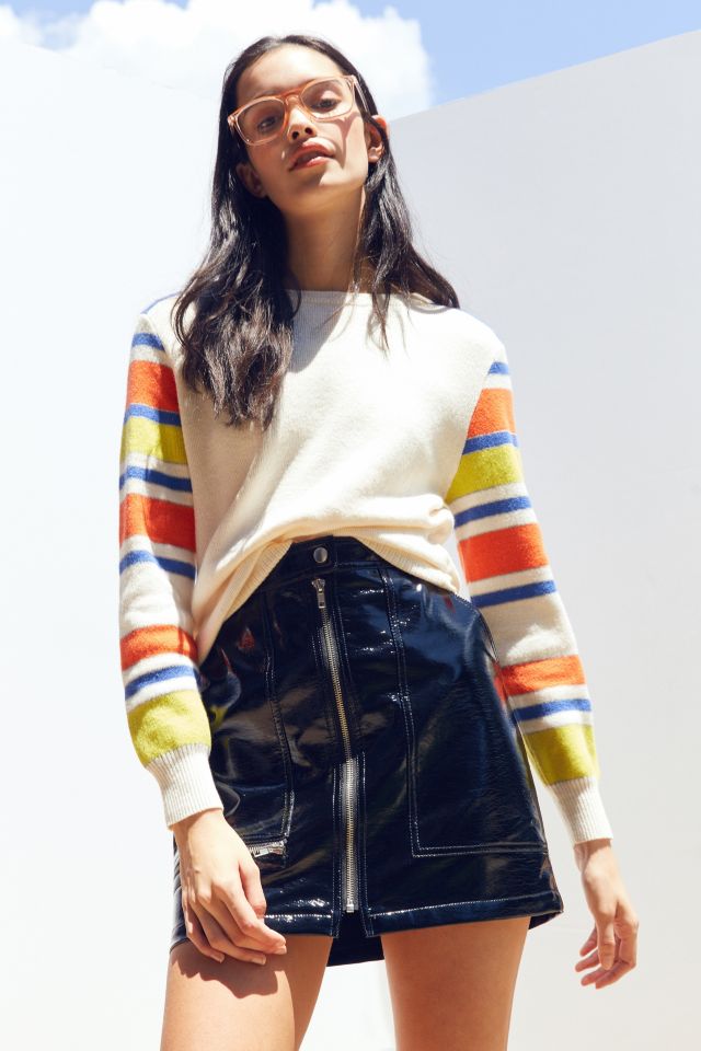 Silence + Noise Striped Sleeve Sweater #5