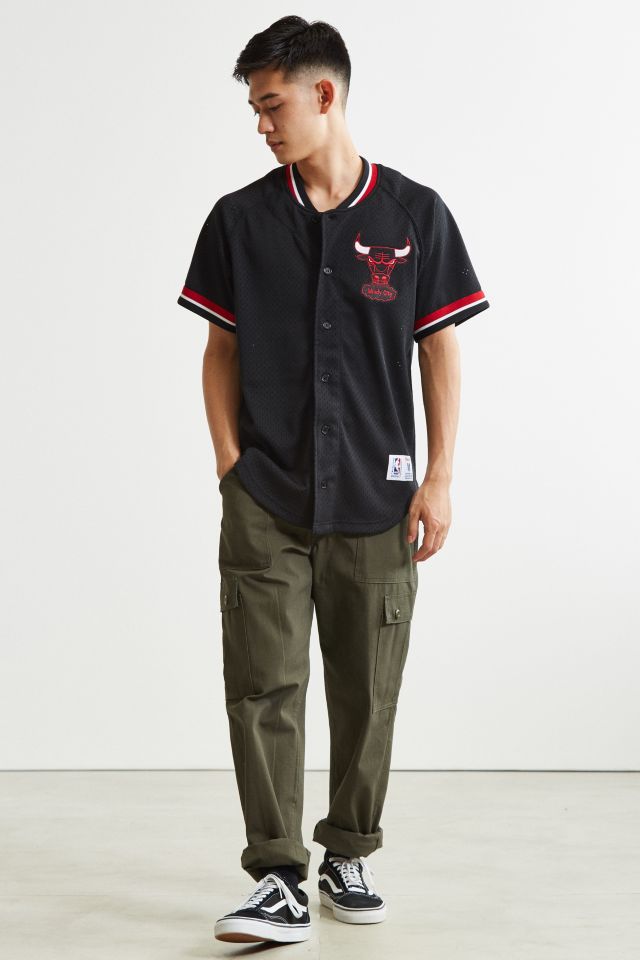 Mitchell & Ness Chicago Bulls Mesh Button Front Jersey | Urban
