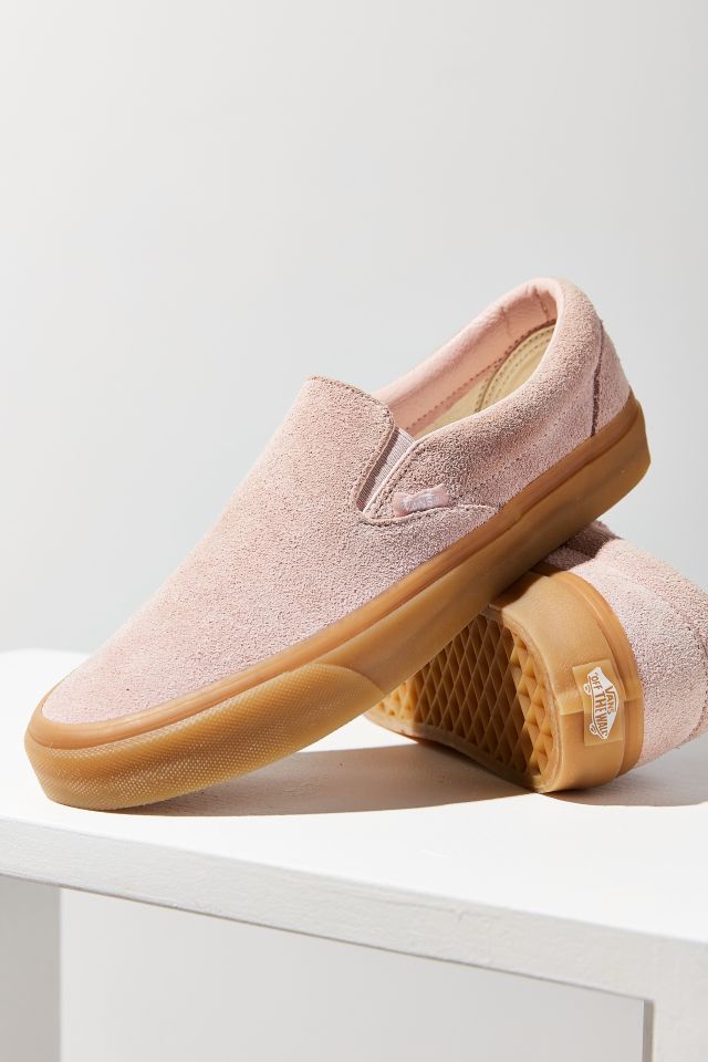 Fuzzy suede slip on vans online